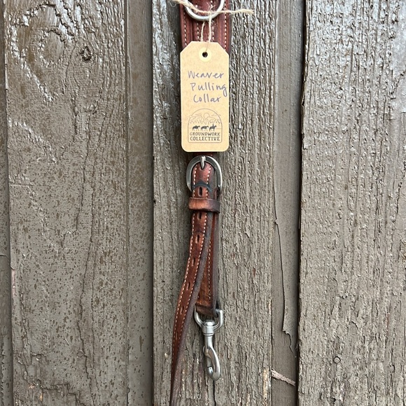 Breastcollar/Pulling Collar: Weaver - Plain, light brown leather - Picture 3 of 9